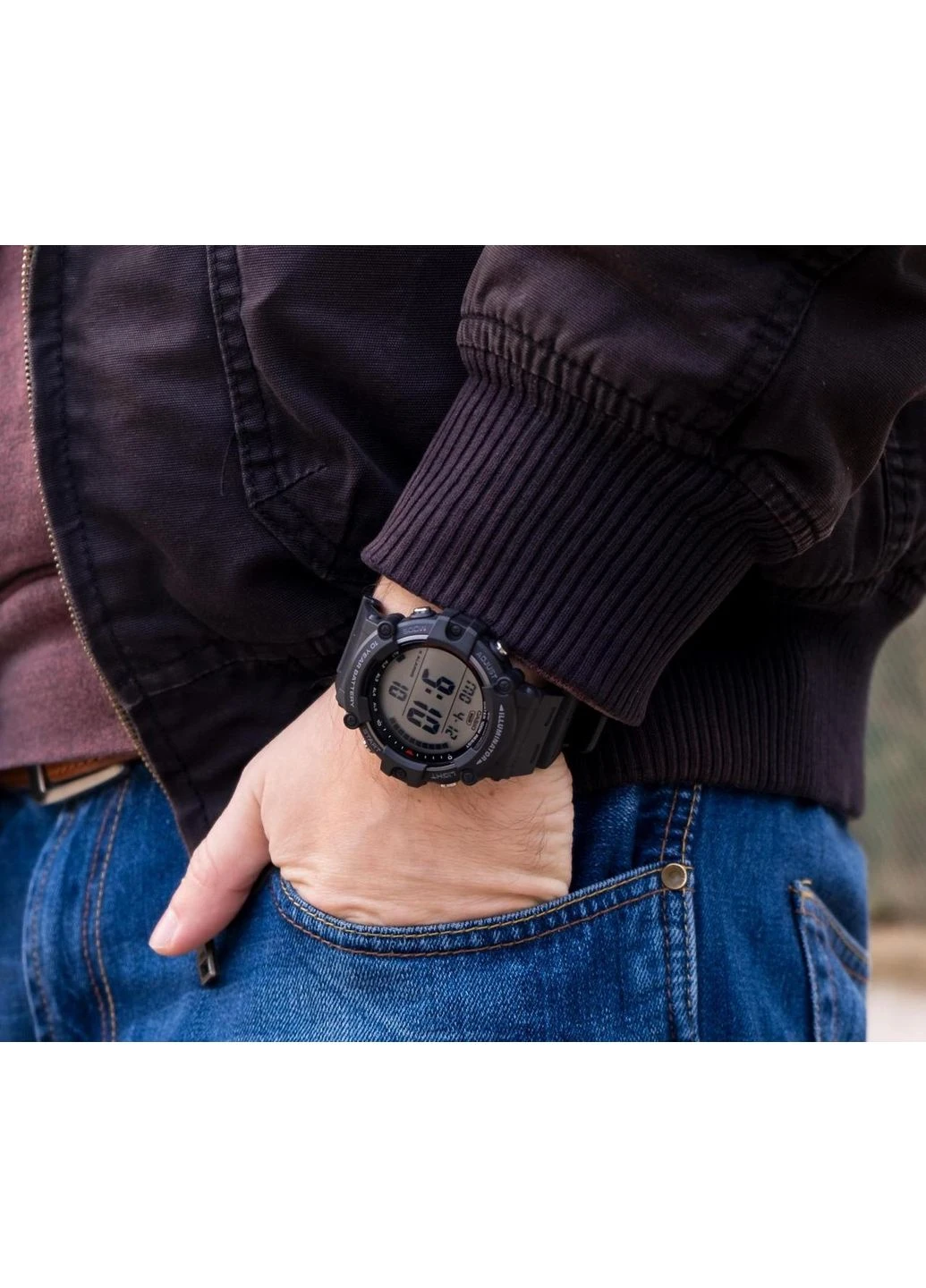 Электронные часы AE-1500WHX-1A, подсветка, полимерный ремешок, WR 100 м Casio (402865848)