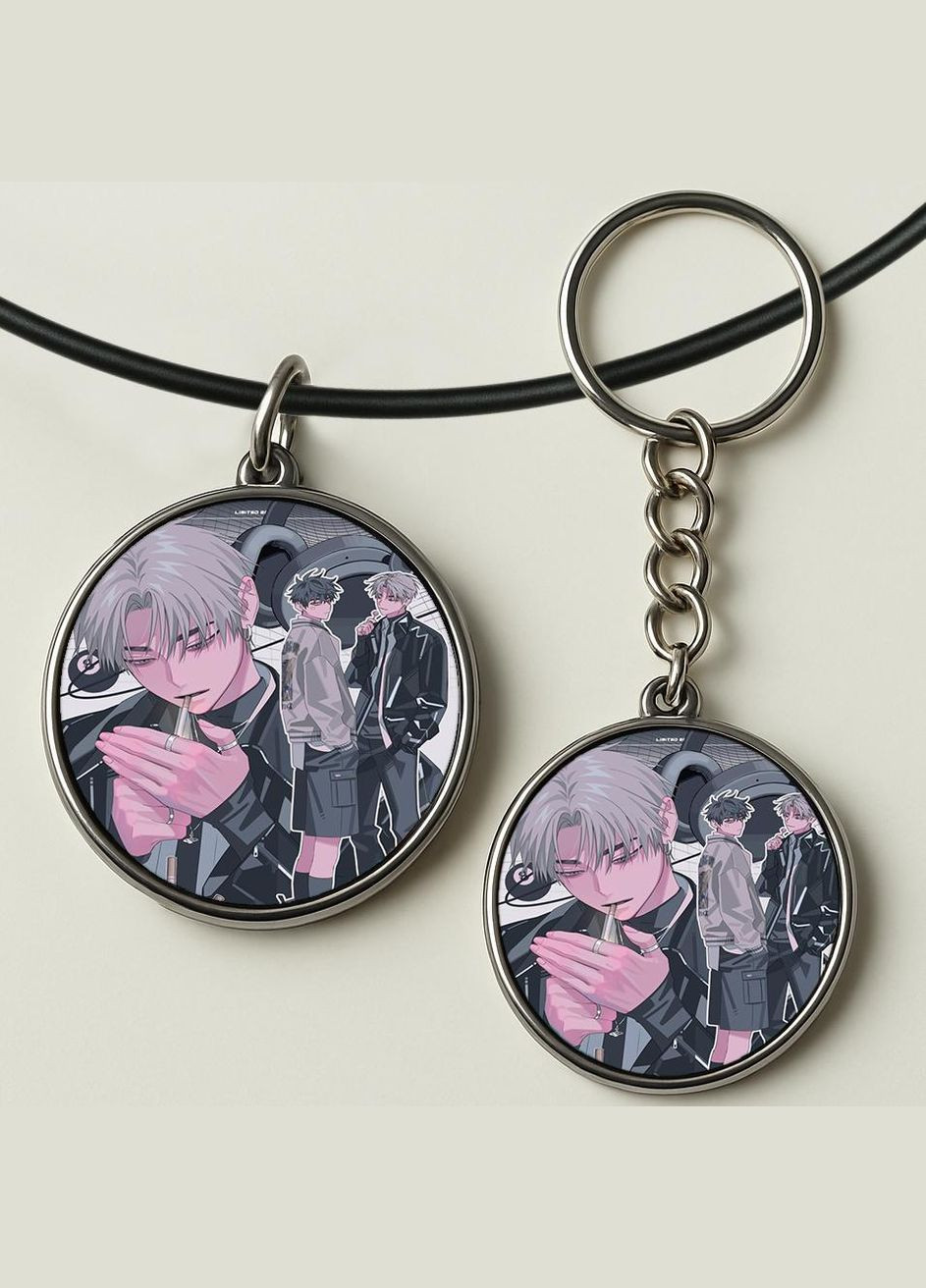 Набір підвіска (кулон) та брелок Аніме Агенти часу #01 (подарунковий набір) No Brand (332633076)