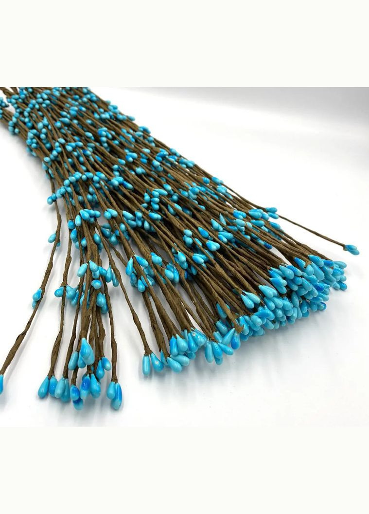 Искусственные веточки вербы с почками, бирюзовые, 10 шт No Brand (340486927)