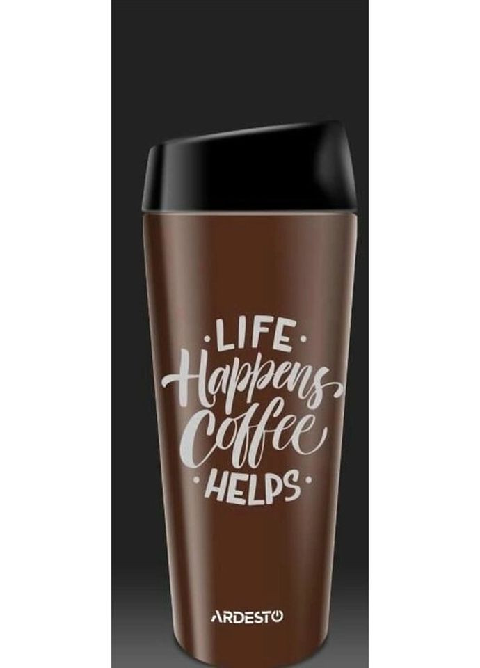 Термокружка Coffee Time AR-2645-CB 450 мл коричневая Ardesto (317779199)
