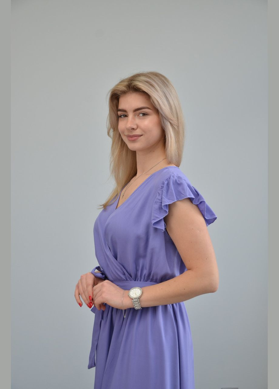 Фиолетовое женское платье, короткий рукав, разные цвета (размеры:, xl, 2xl) l, No Brand однотонное