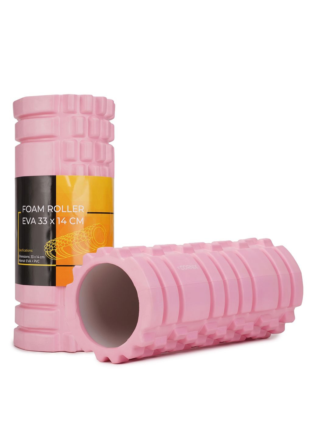 Массажный ролик EVA 33 x 14 см (валик, роллер) XR-0036 Light Pink Cornix (317629398)