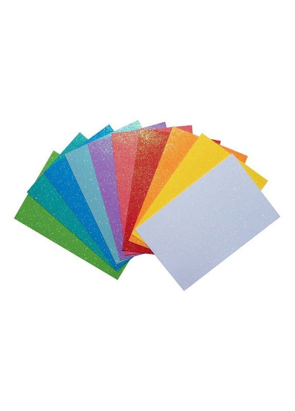 Набір кольорового фоамірана з глітером на клейкій основі 200582, 1,8-2,0 мм, 10 штук Bambi (366421447)