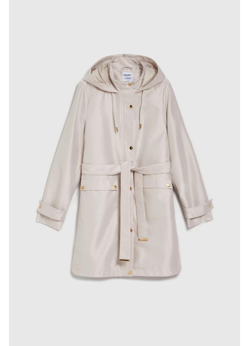 Бежевая демисезонная куртка Moodo