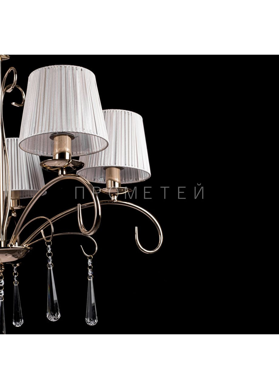 Люстра класична в кольорі золото на 5 лампочок з абажурами 7006/5/FGD No Brand (354229802)