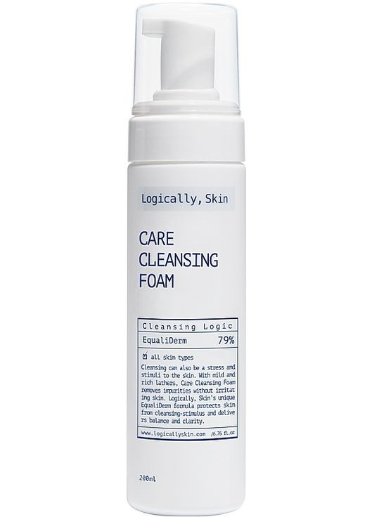 Мягкая очистительная пенка для умывания Care Cleansing Foam 200ml (1246542-138549) Logically, Skin (368610346)