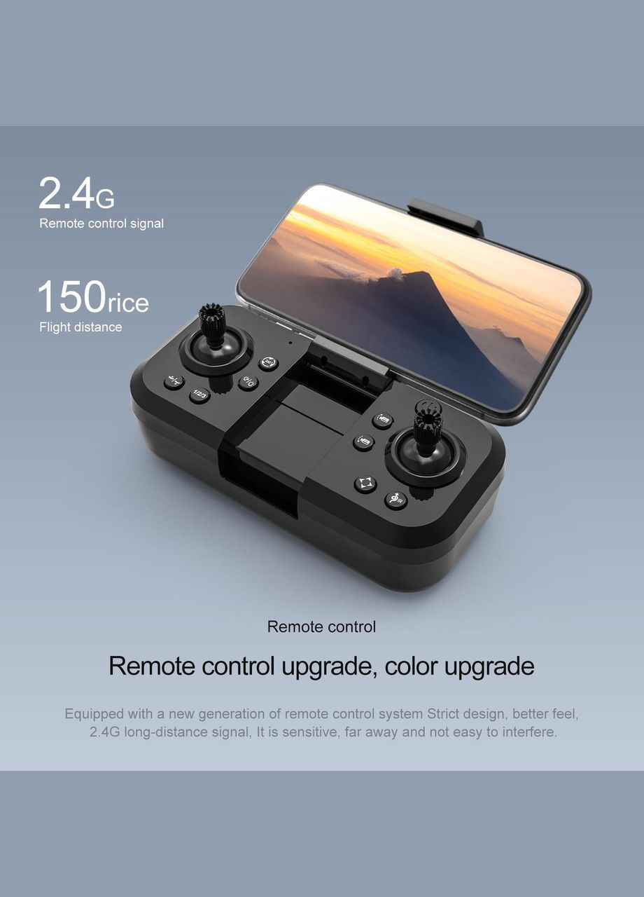 Квадрокоптер CWa YT163 – дрон с HD и 720 камерами с кейсом Черный (R051036) No Brand (330779012)