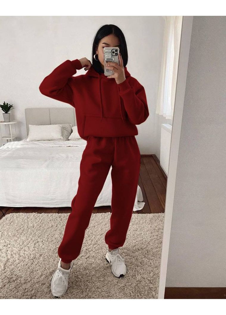 Костюм на флісі червоного кольору No Brand Рз 6220 528 (369965579)