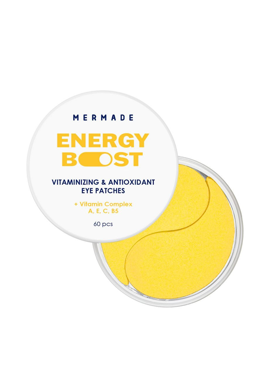 Патчі під очі вітамінізовані Energy Boost Vitamin complex A, E, C, B5 60 шт MERMADE (355312823)