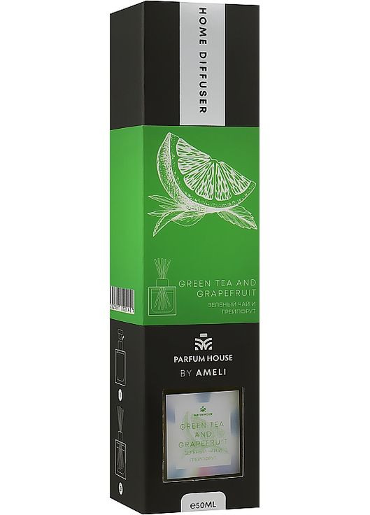 Диффузор "Зеленый чай и грейпфрут" Ameli Homme Diffuser Green Tea And Grapefruit 50ml (952079-27776) Parfum House (368608938)