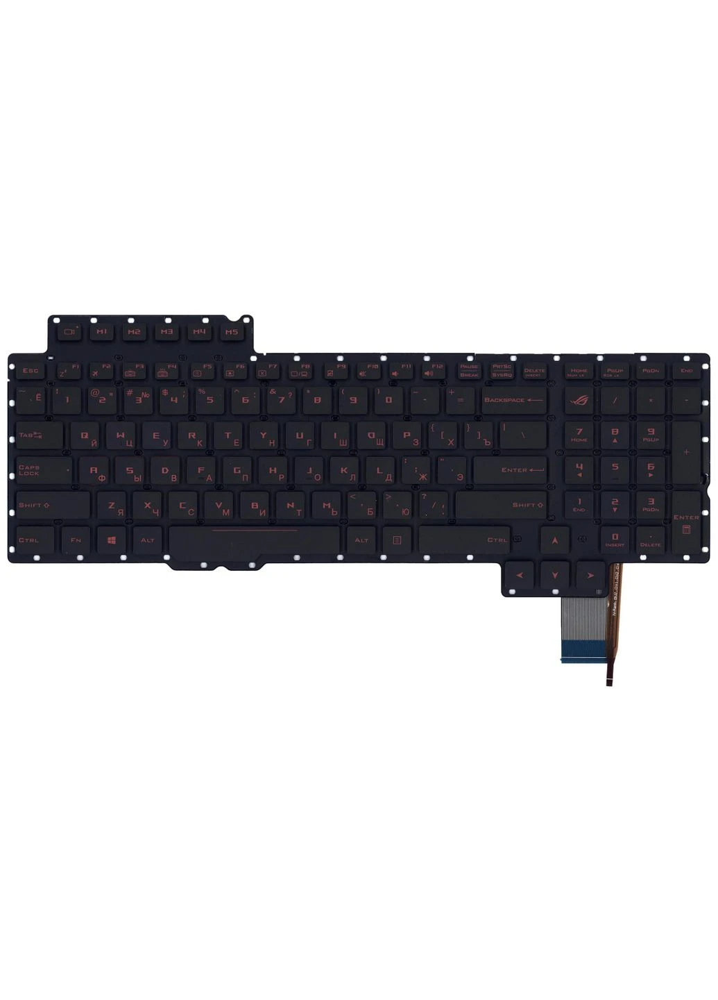 Клавиатура для ноутбука ROG (G752) с подсветкой (Light), Black, (No Frame) RU Asus (380238698)