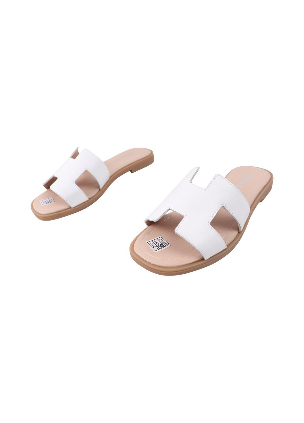 Белые шлепанцы женские белые натуральная кожа Grossi