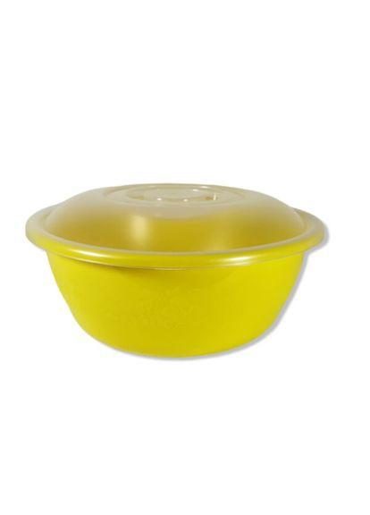 Миска «Ягодка» 6 л с крышкой «» Желтая с крышкой Plastic's Craft (285817761)