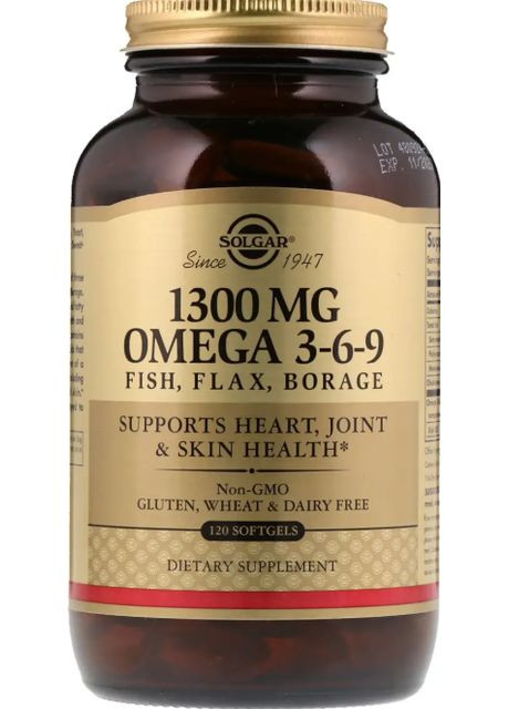 Омега 3-6-9 Omega 3-6-9 120 гел капс Solgar (357339715)