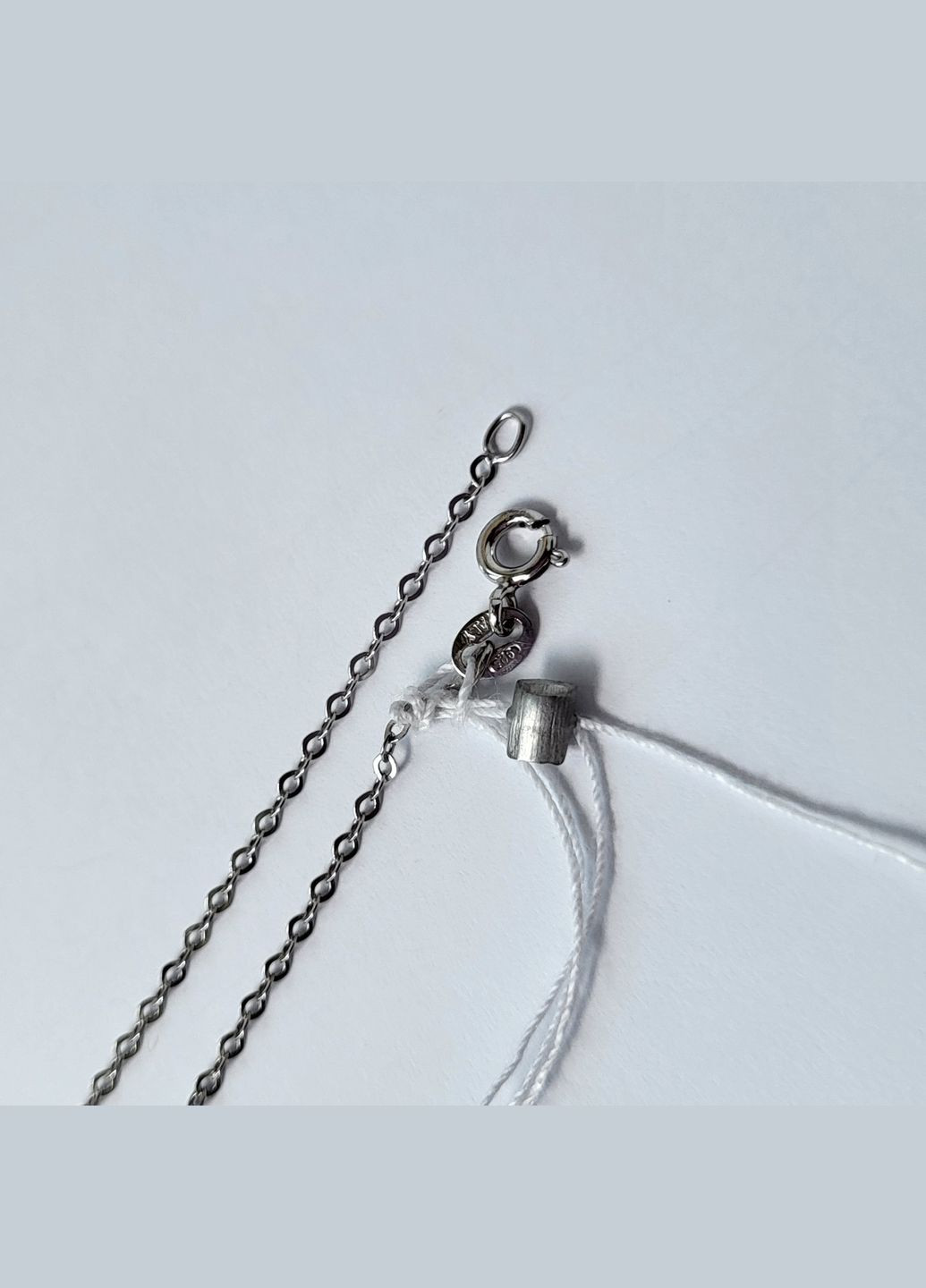 Серебряная тонкая Цепочка цепь Круглый Якорь см серебро 925 пробы Родированное 0.90г 151ро/40 No Brand (306854730)