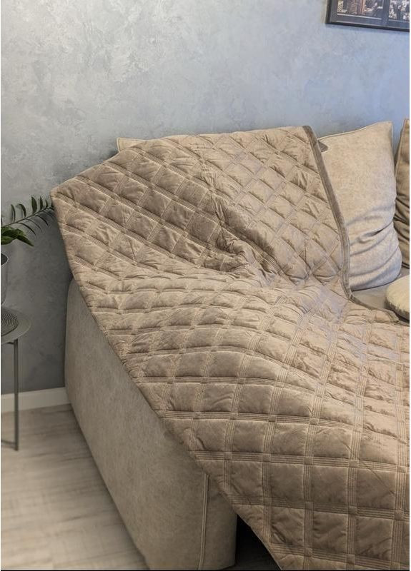 Велюровое покрывало ромбы евро размера Vishnya (371657379)