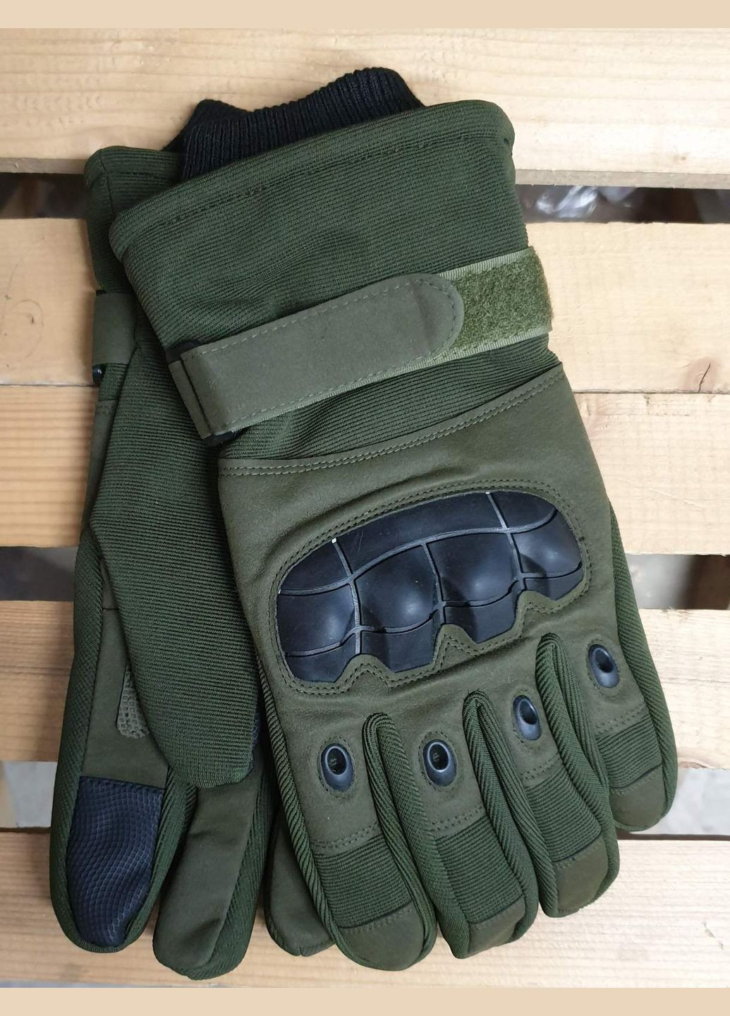 Тактические мужские перчатки на меху с твердыми костяшками No Brand (301535460)