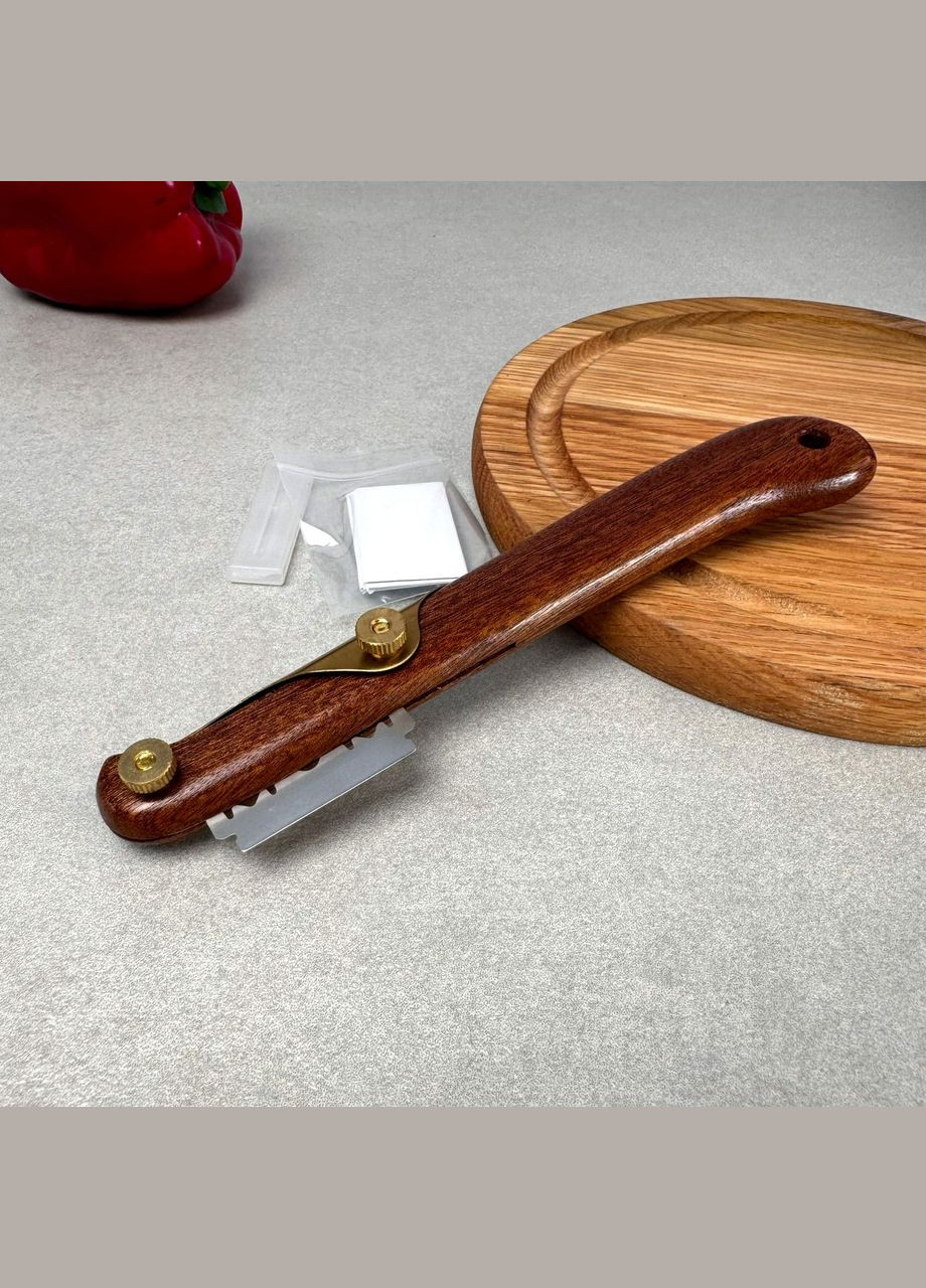 Нож пекарский со сменными лезвиями + 5 лезвий No Brand (304422209)