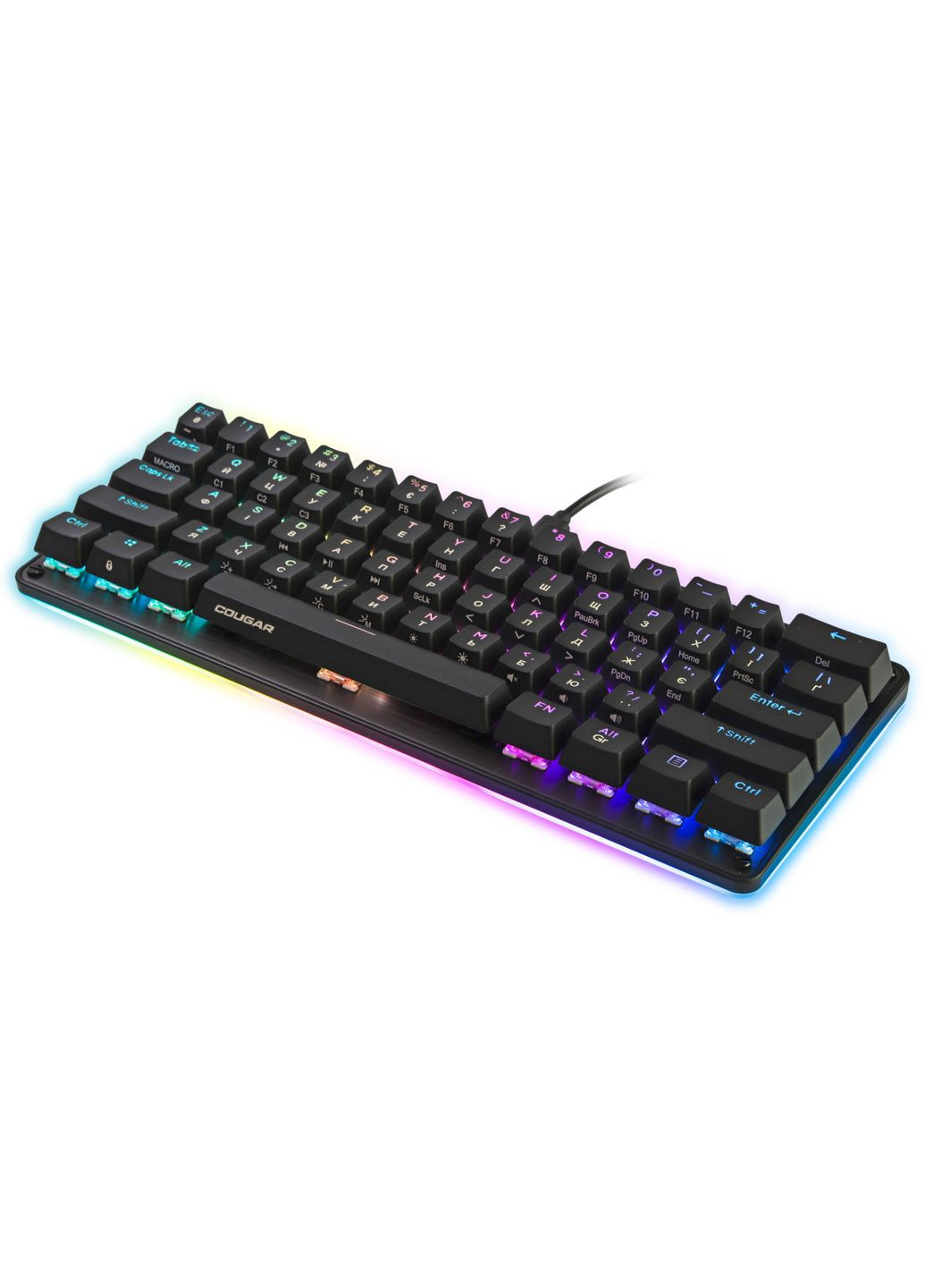 Клавіатура (Puri Mini RGB) Cougar puri mini rgb usb black (268143016)