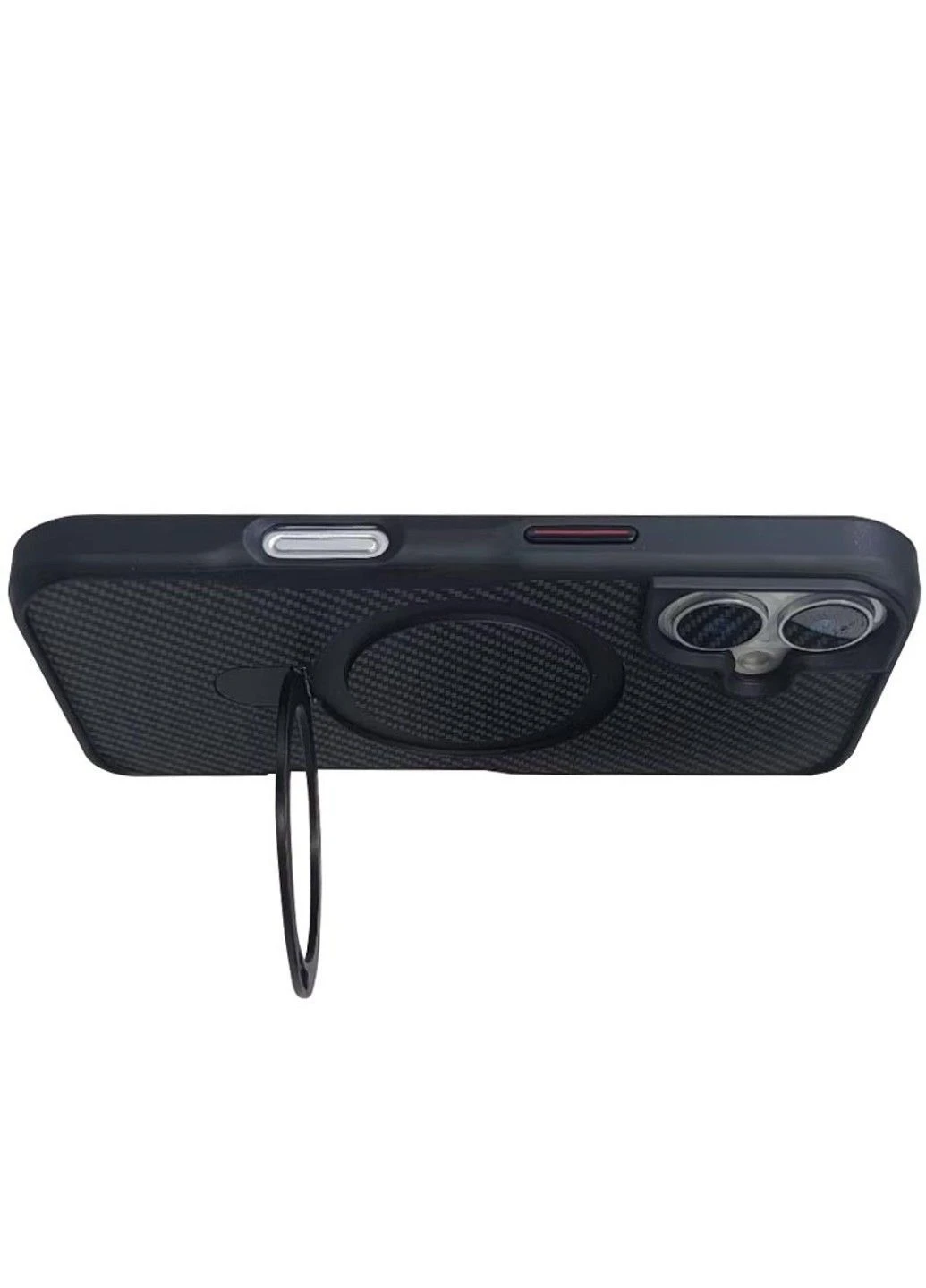 TPU+PC чехол Metal Buttons with MagSafe Carbon Ring для Apple iPhone 16 (6.1") Epik (389307780)