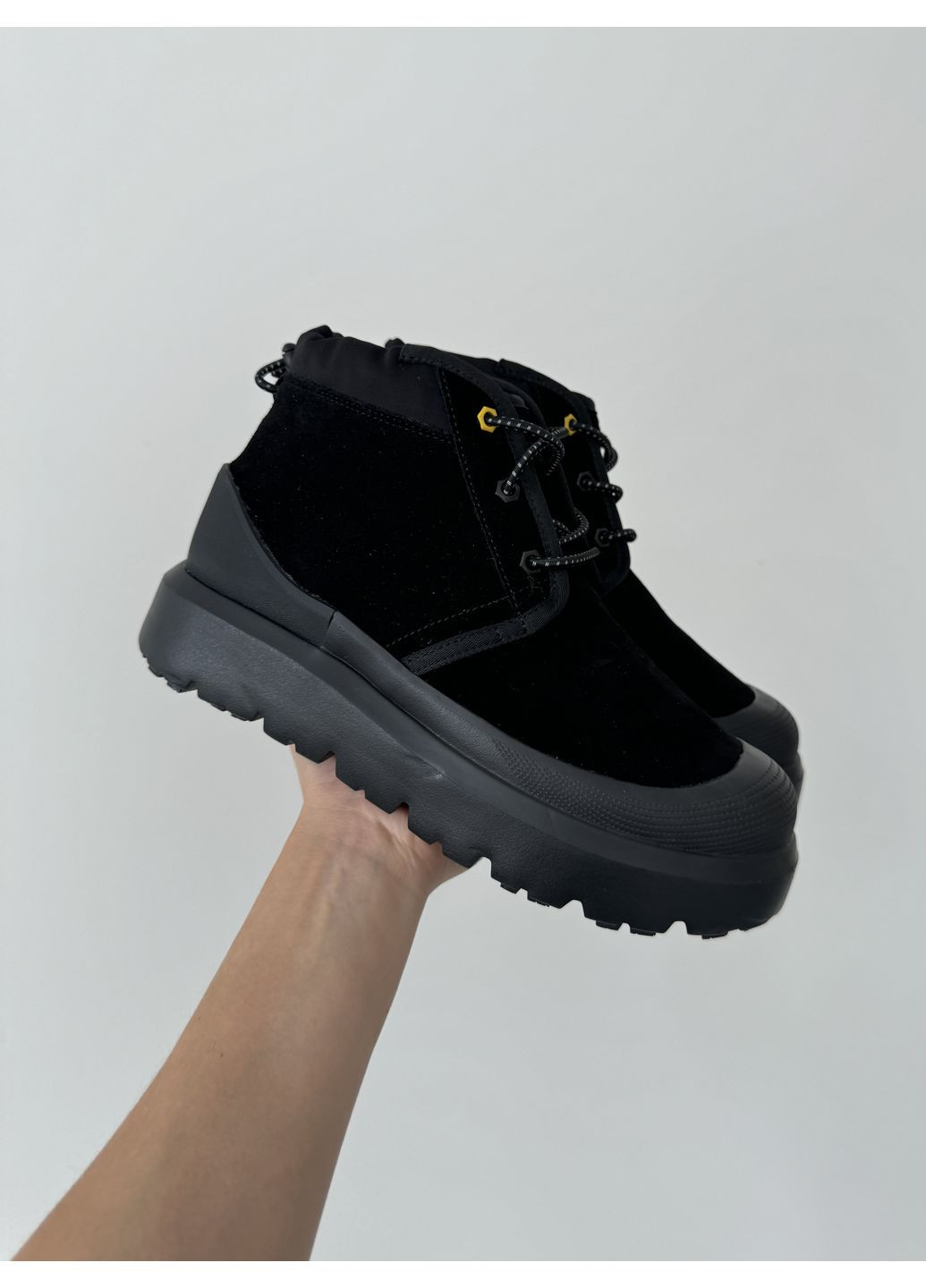 Чорні Осінні кросівки чоловічі і жіночі UGG Neumel Hybrid Black | Угі Неймель Гібрид