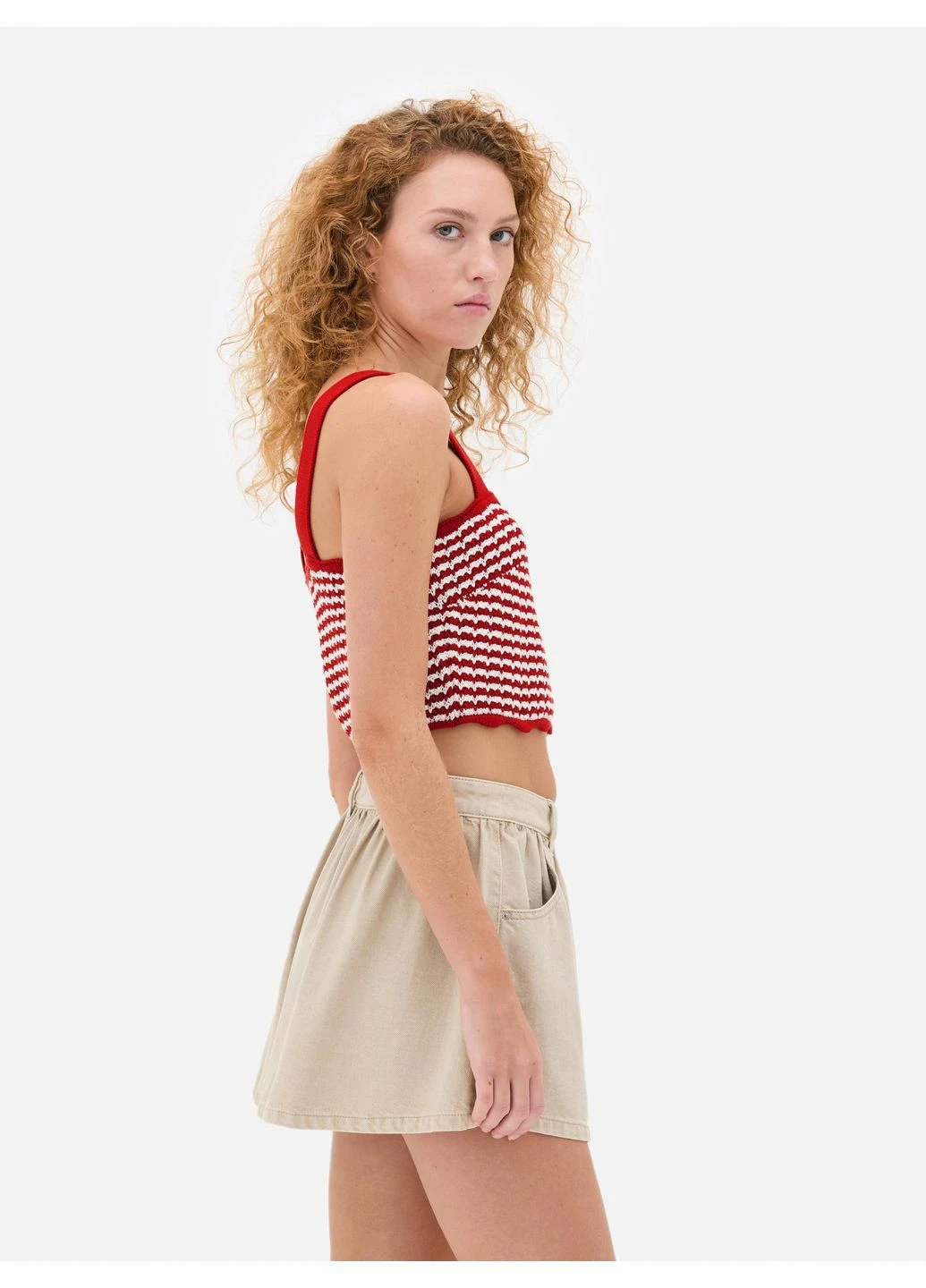 Топ лето,красный в белую полоску, Primark (394996218)