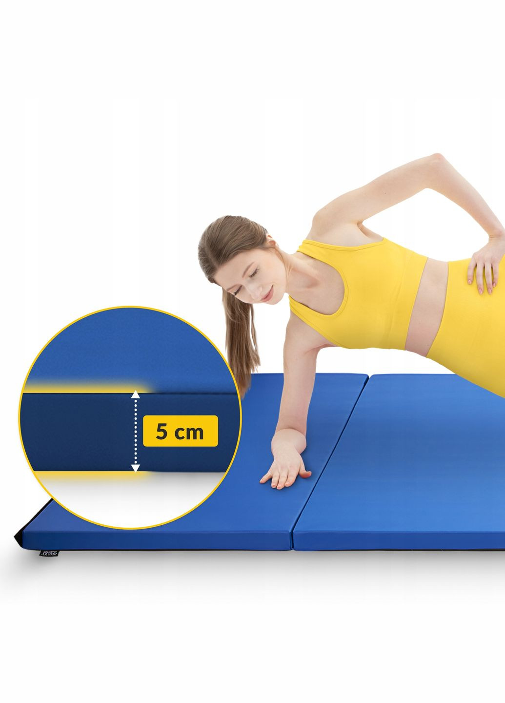 Мат гимнастический складной XL 240 x 120 x 5 см Blue (P-5907739319715) 4FIZJO (304252703)