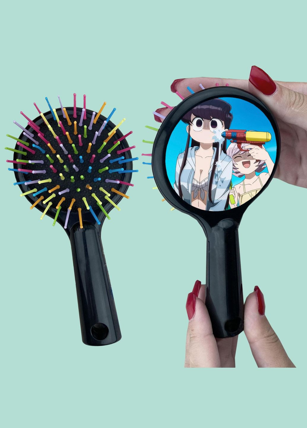 Расческа для волос Аниме У Коми сан проблемы с общением #0008 черный No Brand (315045442)