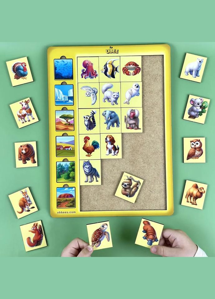 Деревянный детский сортер "Ассоциации животных" (ПСД300) PSD300 No Brand (339776336)