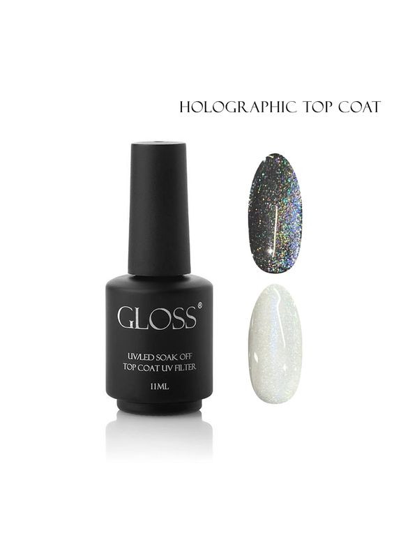 Топ для гель-лака GLOSS Holographic top coat, 11 мл Gloss Company (309188189)
