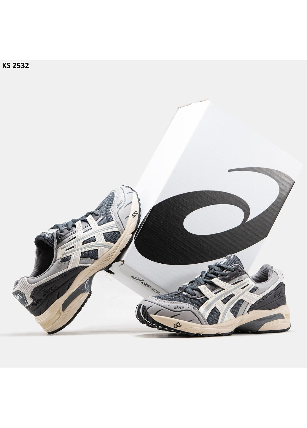 Сірі Осінні кросівки чоловічі asics gel-1090 gray асікс гель 1090 No Brand