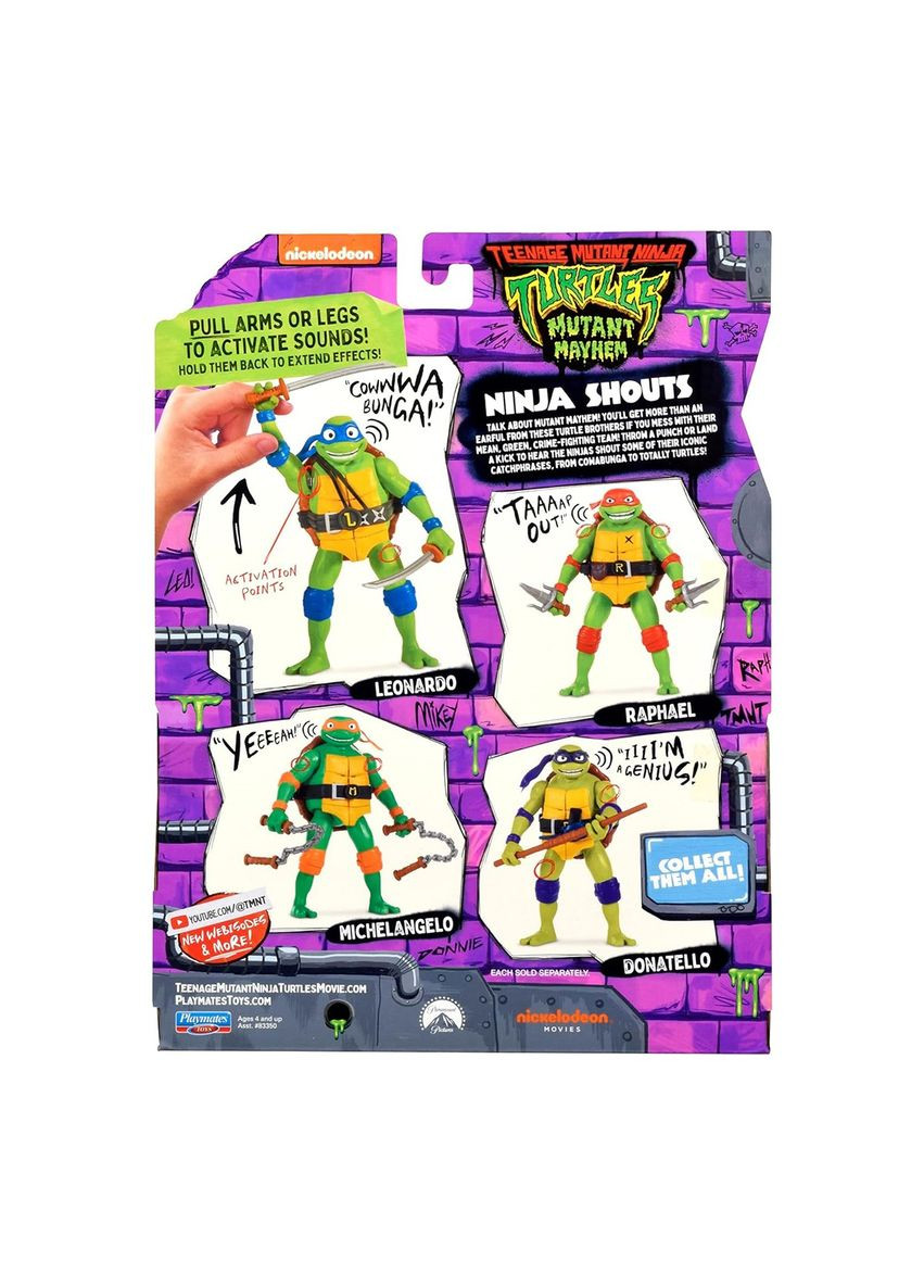 Игровая фигурка серии «Ракушки-Ниндзя MOVIE III» – МИКЕЛАНДЖЕЛО (звук) TMNT (354692374)