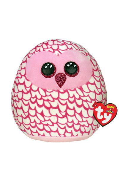 Детская мягкая игрушка Squish-a-boos Розовая сова PINKY 20 см 39300 TY (362315210)