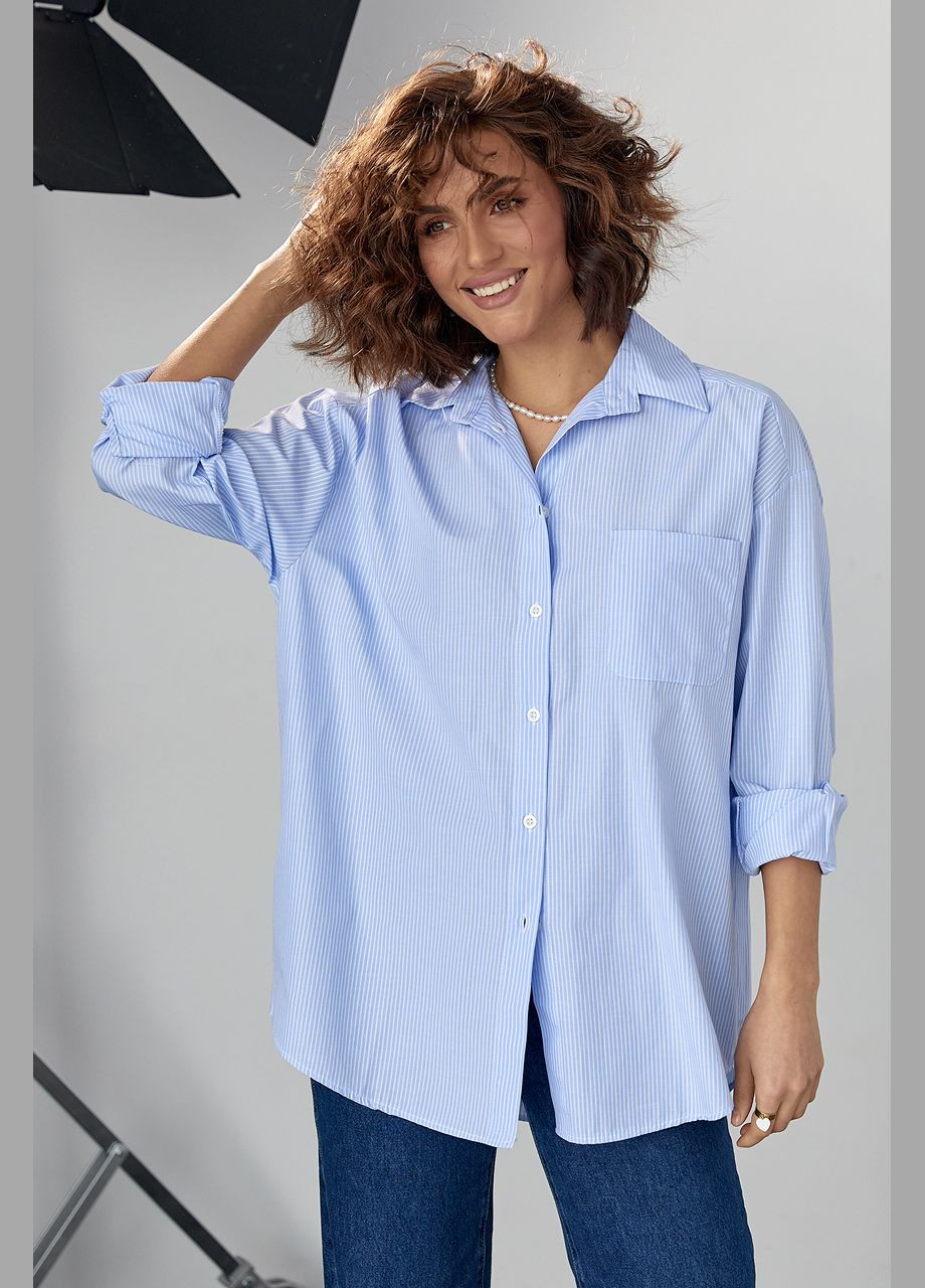Подовжена жіноча сорочка в смужку 03305 Lurex (280910028)