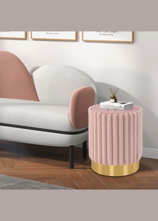 Пуф Rosa велюровий на металевій основі Costway (362028009)