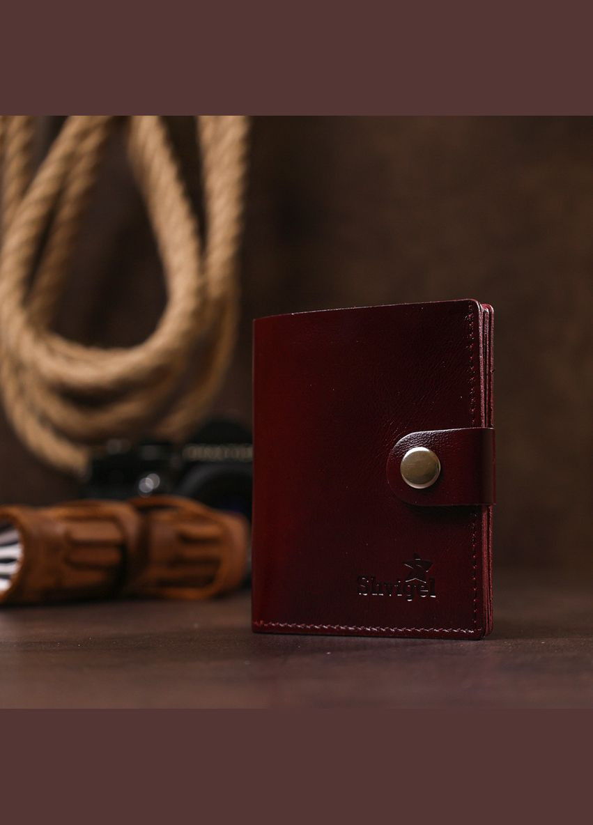 Гаманець жіночий шкіряний 16505 Бордовий Shvigel (306881933)
