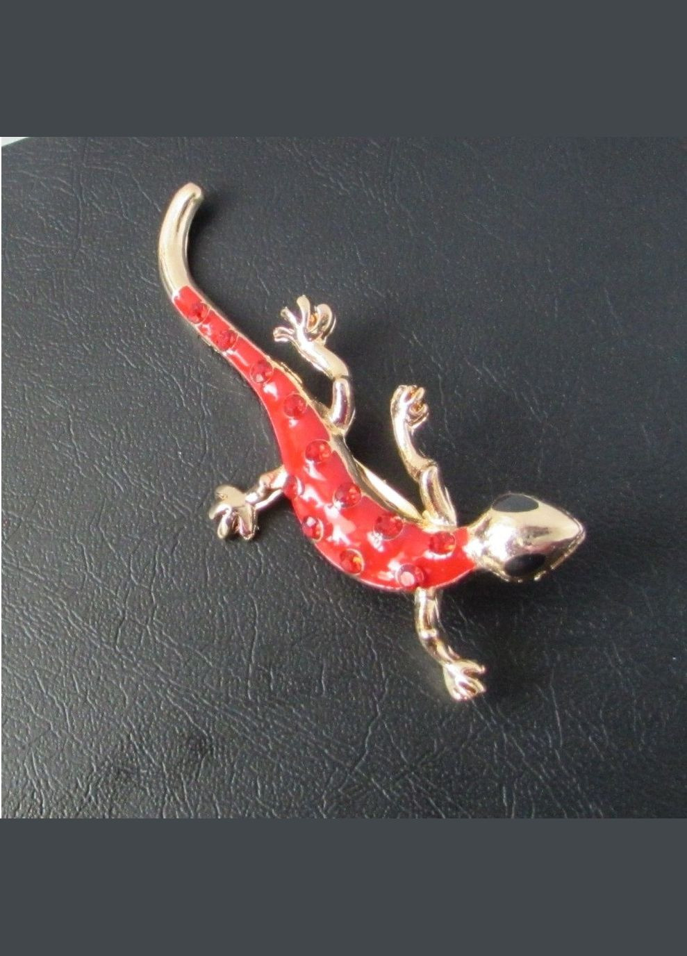 Красива брошка ящірка червона Fashion Jewelry (336949638)