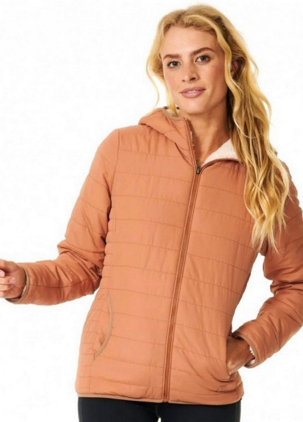 Коричнева зимня жіноча прошита куртка anti-series anoeta classic 015wja-297 Rip Curl