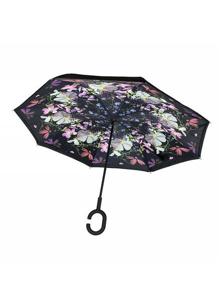 Чорна} парасолька зворотного складання 110 см 8сп mh-2713-20 Stenson (316650347)