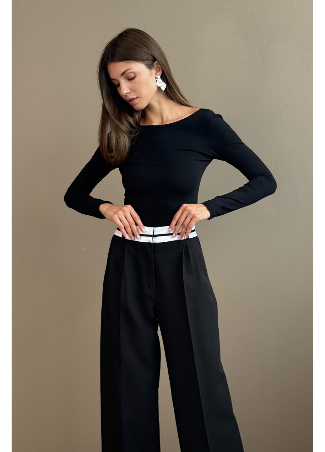 Боді відкрита спинка довгий рукав CHICLY (358498160)