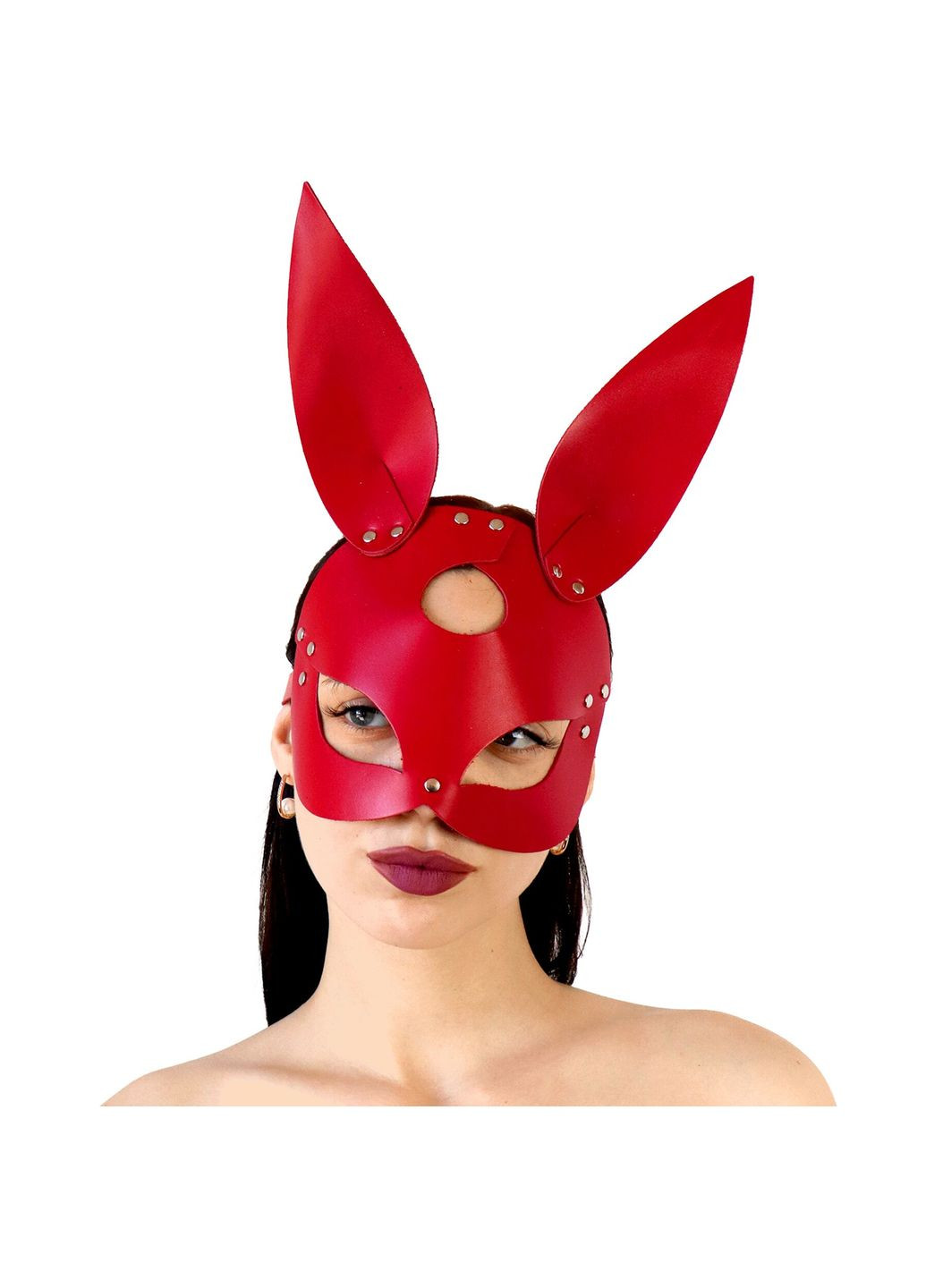 Шкіряна маска Зайчика Bunny mask, колір Червоний Art of Sex (289874359)