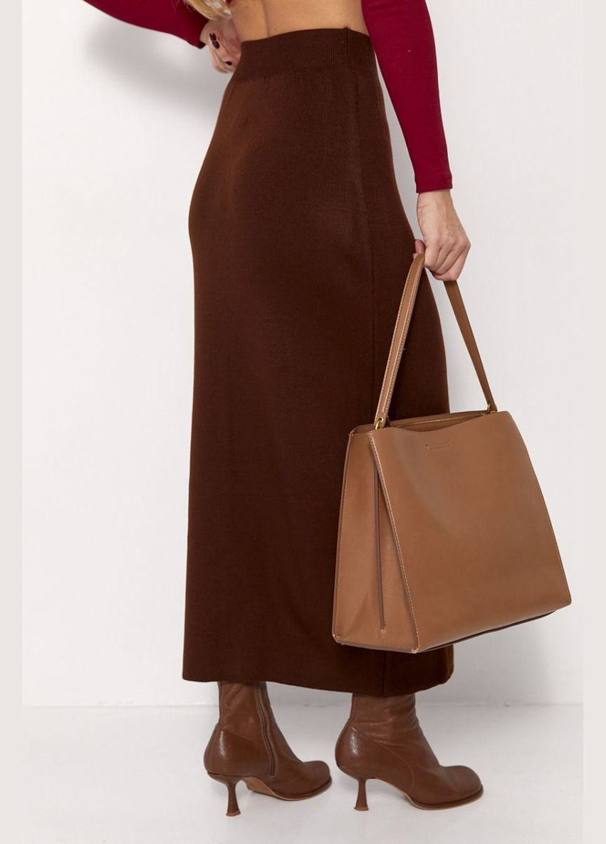 Тепла в'язана спідниця міді 3072 Lurex (315773989)