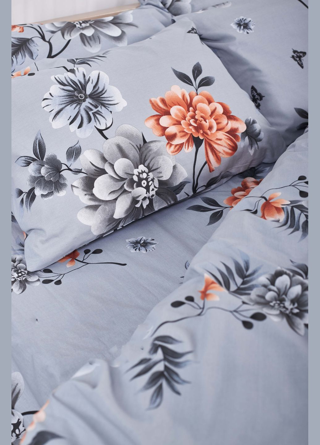 Комплект постельного белья King Size 220x240 наволочки 4х50х70 Ranforce Elite (MS-820000073) Moon&Star Piwonie (284416614)