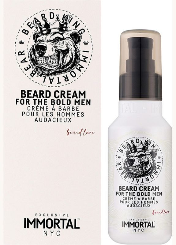 Крем для укладання бороди та вусів Bear Styling Care Cream, 100 мл Immortal (317244056)