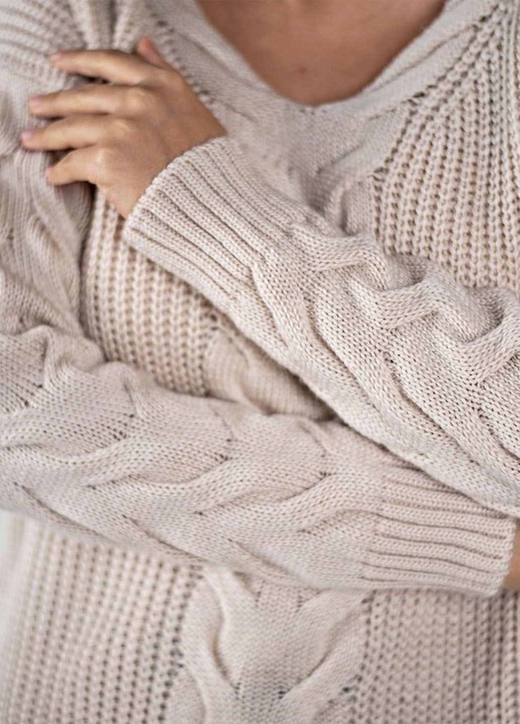 Бежевый демисезонный свитер "ева" Anika