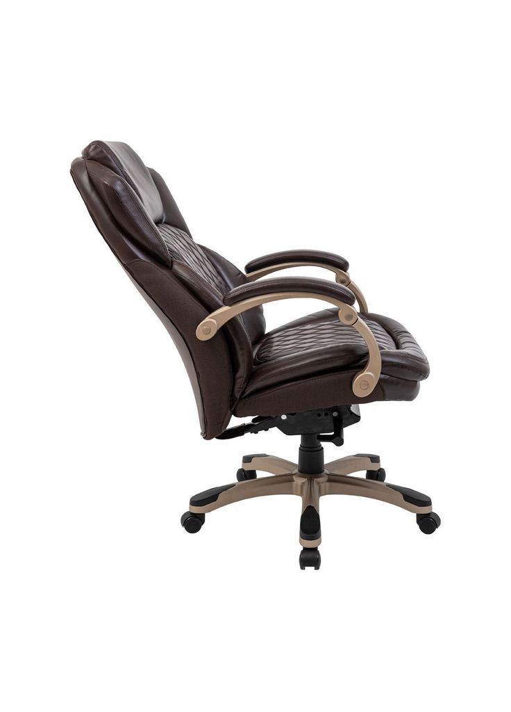 Офисное кресло Премио Пластик Вещь Synchro Кожа Сплит Темно-коричневая (m438488) Richman Преміо Пластик Річ Synchro Шкіра Спліт Темно-корич (366563816)