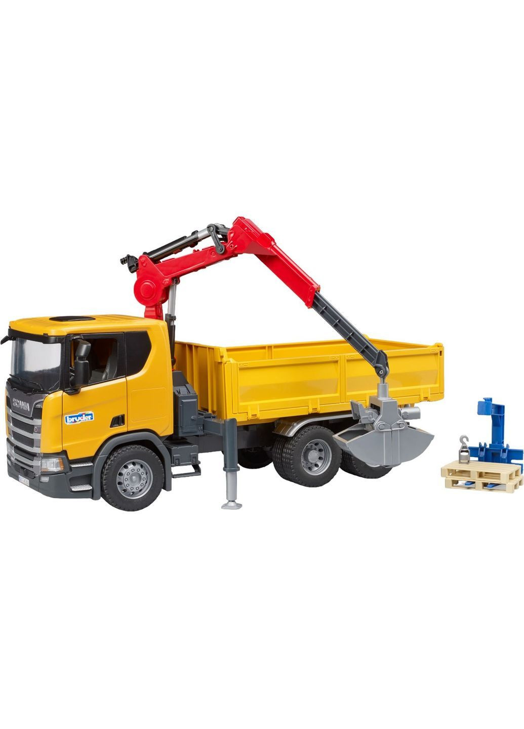 Іграшкова машинка Автомобіль Scania Super 560R з краном-маніпулятором та аксесуарами 1:16 () Bruder 03551 (368464178)
