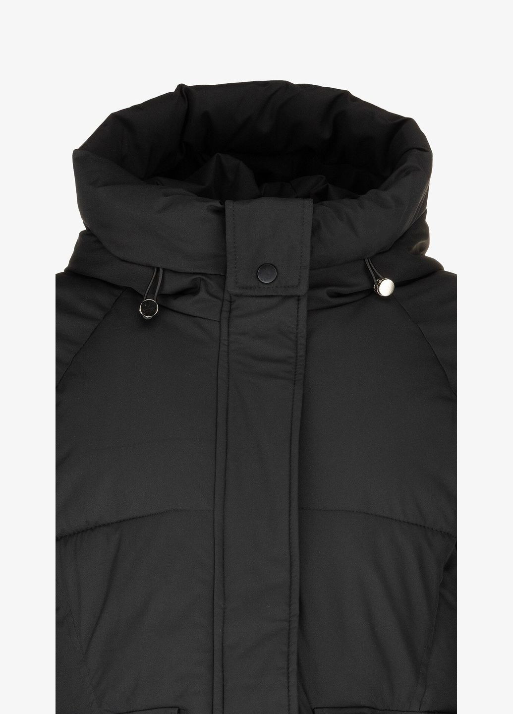 Черная зимняя куртка однотонная женская 8515 черный shop (2000999163432) On me