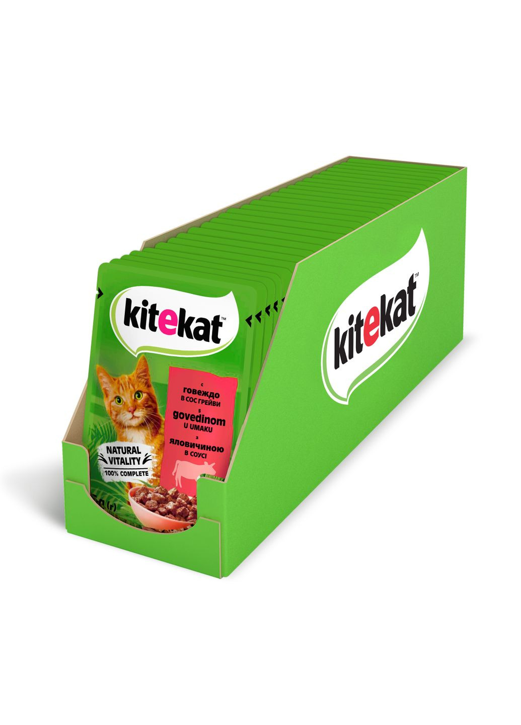 Вологий корм для котів КІТЕКАТ з Ялович. в соусі, 85 г Kitekat . (303701213)