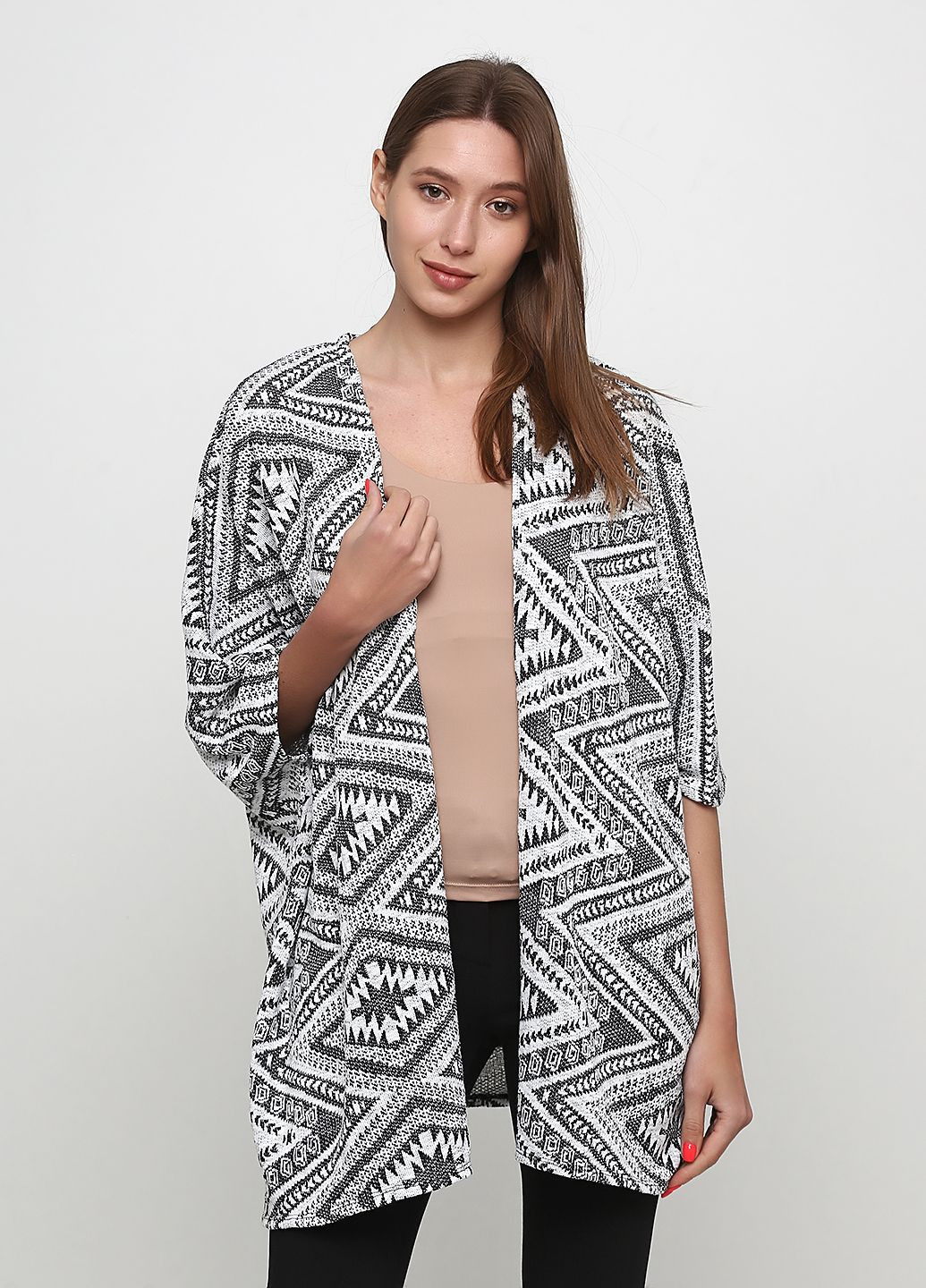 Черно-белый демисезонный кардиган H&M